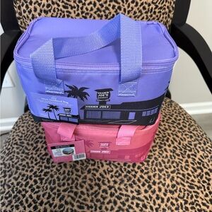 Trader Joe's Purple and Pink Insulated Bags